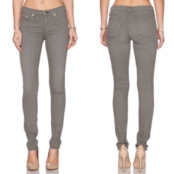 NWT Rag & Bone Skinny Jeans in Distressed Sage - Picture 2 of 12